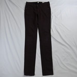Rag‎ + Bone 25 Legging Super Skinny Dark Red Mulberry Brushed Knit Jeans